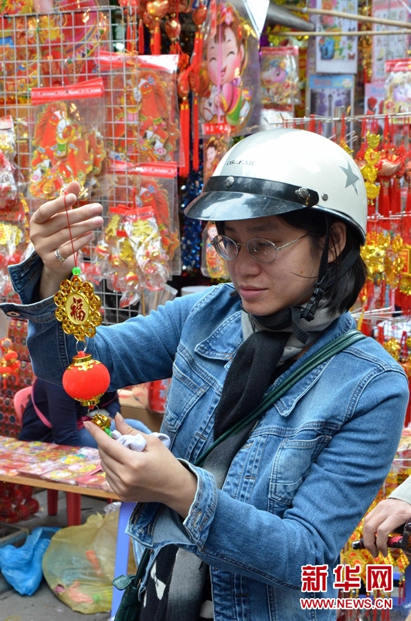 1月28日，在越南首都河內(nèi)，一位藝術(shù)愛好者在畫馬。