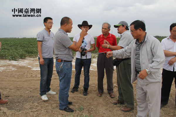 高雄農(nóng)會參訪團走進兵團現(xiàn)代農(nóng)業(yè)示範園區(qū)，在田間地頭裏進行農(nóng)業(yè)技術交流