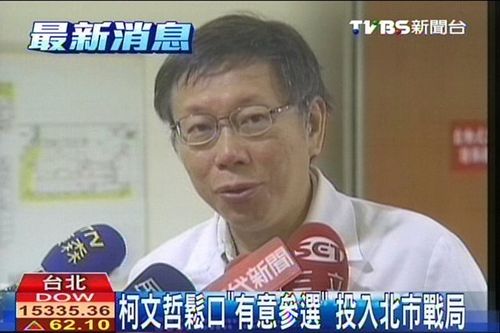 挺陳水扁醫(yī)師柯文哲首度鬆口有意參選臺北市長