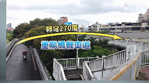 4年出200多起車(chē)禍 柯文哲宣佈改建重陽(yáng)橋摩托車(chē)道(圖)