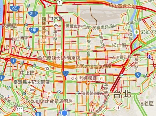 臺(tái)北全城大塞車 市府回應(yīng)：或因天氣太冷。（臺(tái)媒圖）