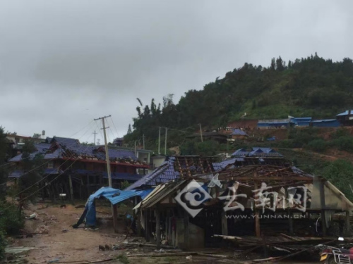 雲(yún)南動海縣遭颱風“電母”所攜狂風暴雨襲擊致1死31傷