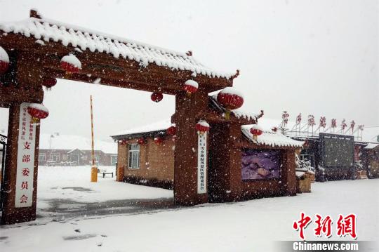 中國(guó)北疆四月飛雪冰雪奇觀俏爭(zhēng)春色